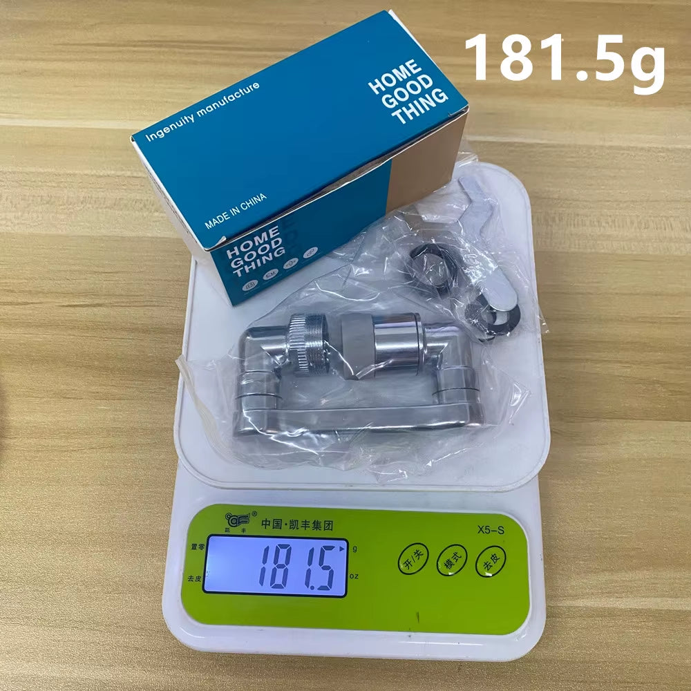 AquaTwist™ 1080° Rotating Faucet Sprayer – Universal Metal Tap Extender with Aerator Nozzle & 22/24mm Adaptor