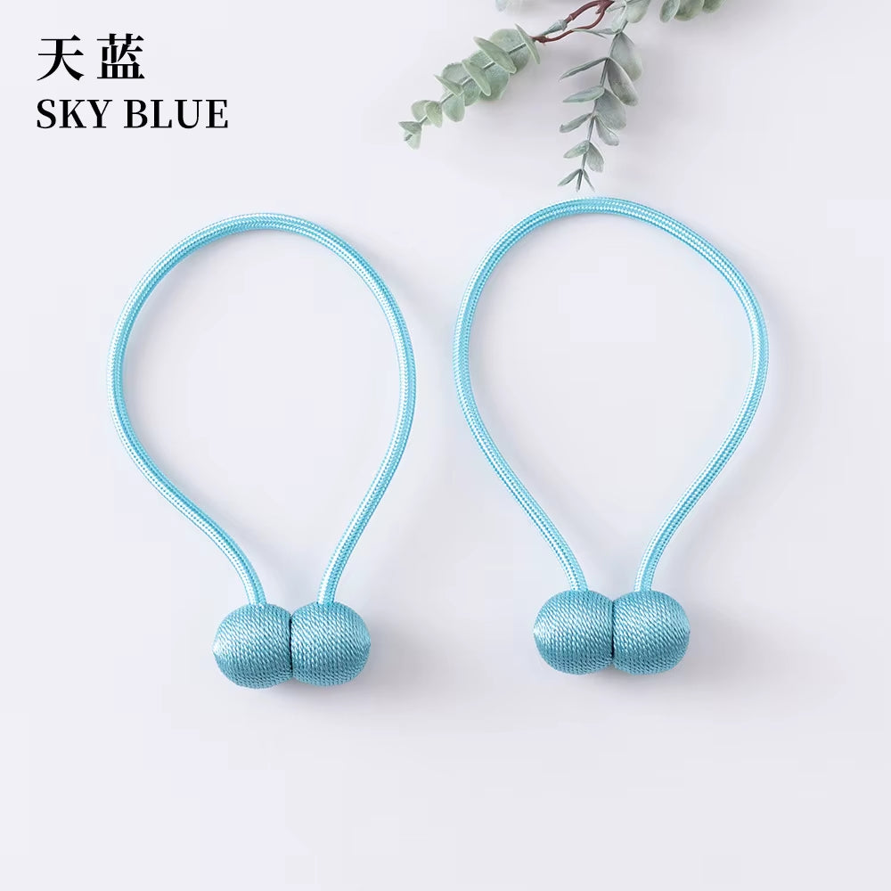 Elegant Magnetic Curtain Tiebacks – 2-Pack Decorative Polyester Buckle Clips for Effortless Style and Hold